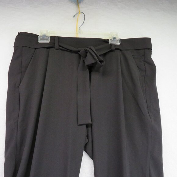 Torrid Pants Womens 1X 14-16 Black Tie Front Cigarette Pull On Office Work - Picture 2 of 11